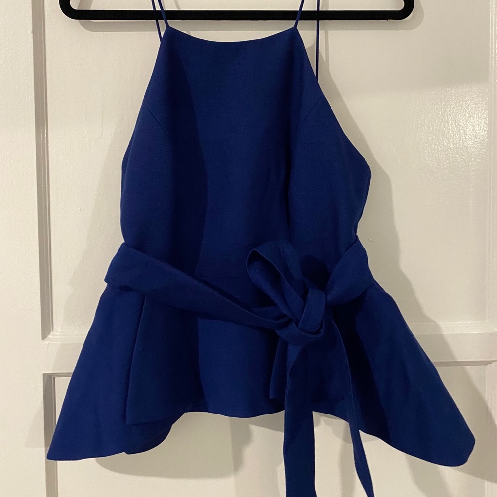 C/MEO Collective Peplum Top RUNS SMALL